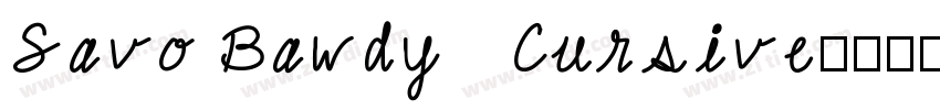 Savo Bawdy   Cursive字体转换